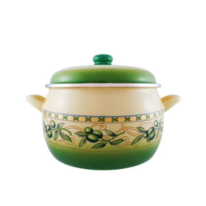 Кастрюля с металлической крышкой 7,5 л Оливки
