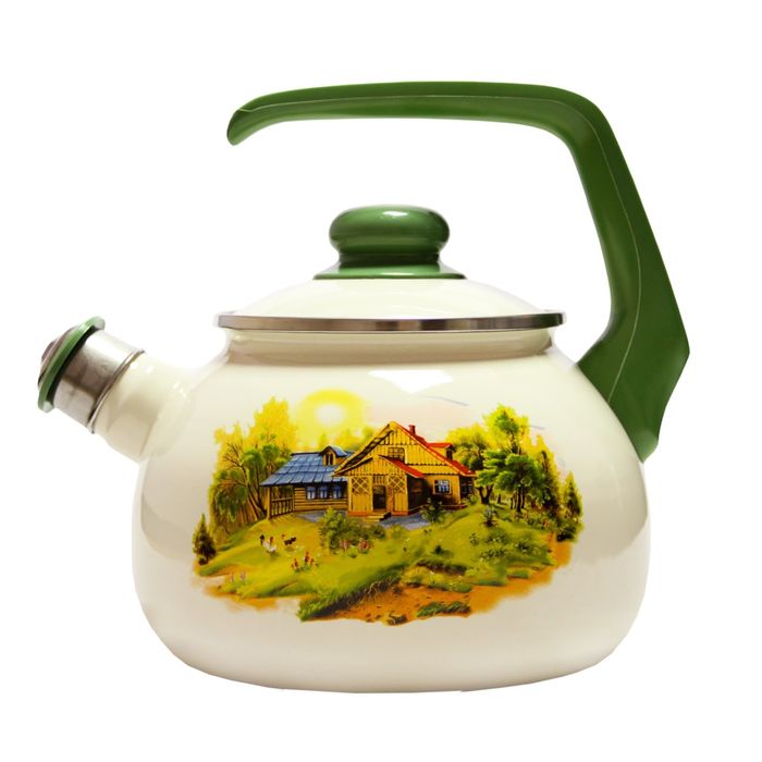 Чайник со свистком 2,5 л Домик в деревне