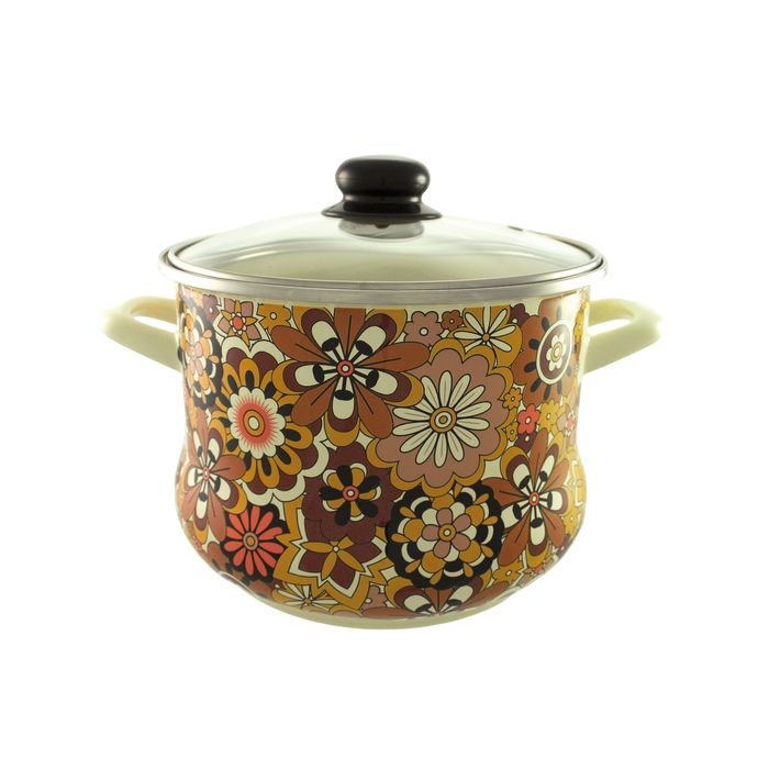 Кастрюля со стеклянной крышкой 5 л Шоколадница