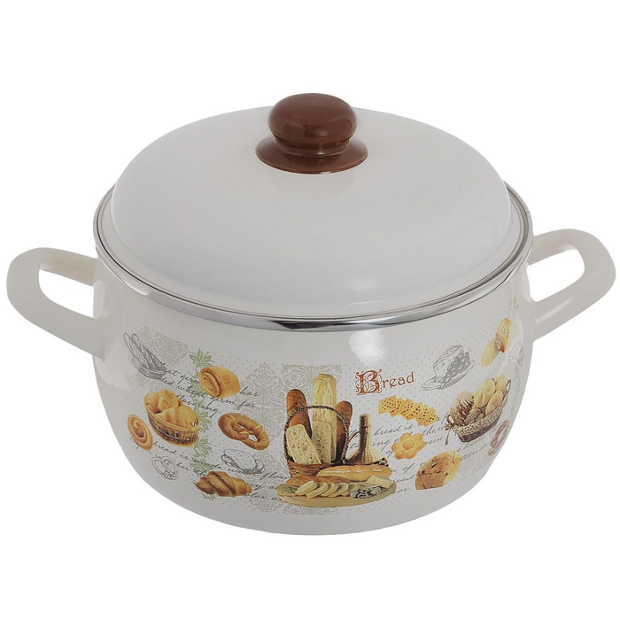 Кастрюля с металлической крышкой 1,7 л Хлеб