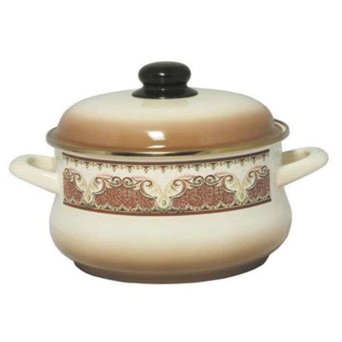 Кастрюля с металлической крышкой 9 л Терракот