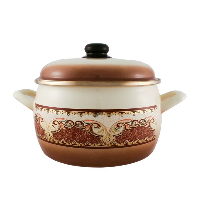 Кастрюля с металлической крышкой 7,5 л Терракот