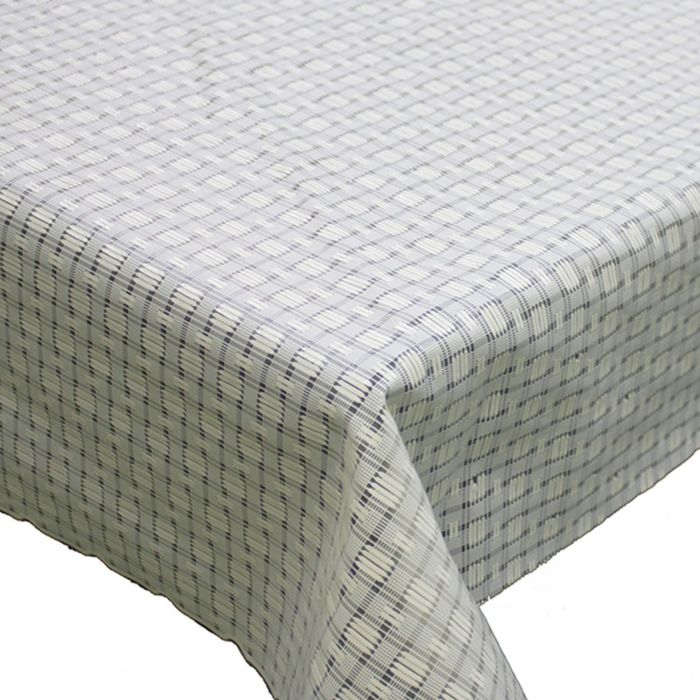 Клеенка столовая "Ажурная", ТВP 7968/PL, 138 см, рулон 15 п.м., сепия/белый