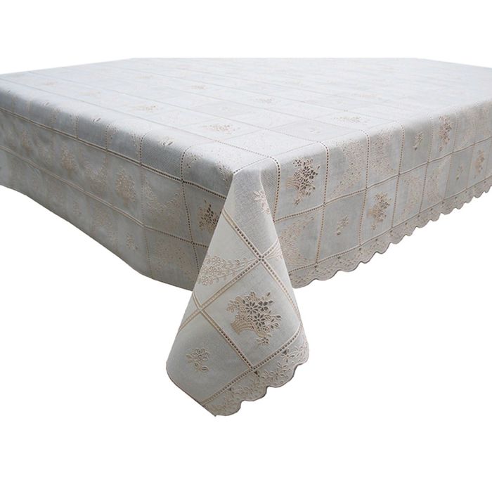 Клеенка столовая "Ажурная", ТВP 7972/PL, 138 см, рулон 15 п.м., сепия/коричневый