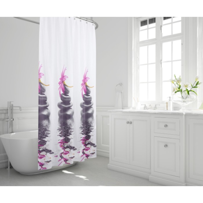 Штора для ванной 180х200 см, "Дзен"