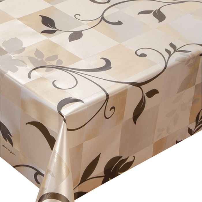 Клеенка столовая "Meiwa" GLL-206 CR, 140 см, рулон 20 п.м., кремовый