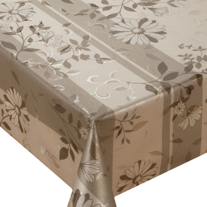 Клеенка столовая "Meiwa" GLL-227 BE, 140 см, рулон 20 п.м., бежевый