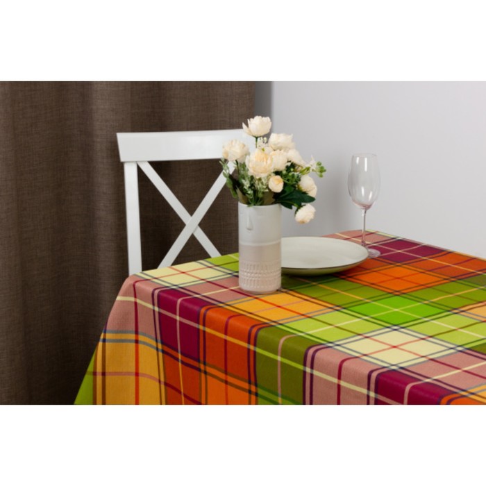 Клеенка столовая "ALBA", 140 см, рулон 20 п.м., 0109012, Кантри зеленый