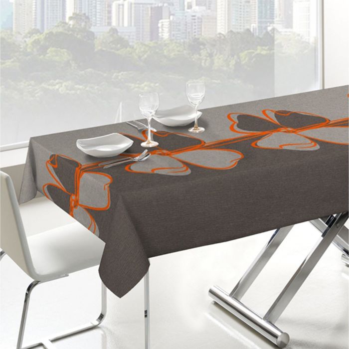 Клеенка столовая "ALBA", 140 см, рулон 20 п.м., 5098706 Иллюзия оранжевый