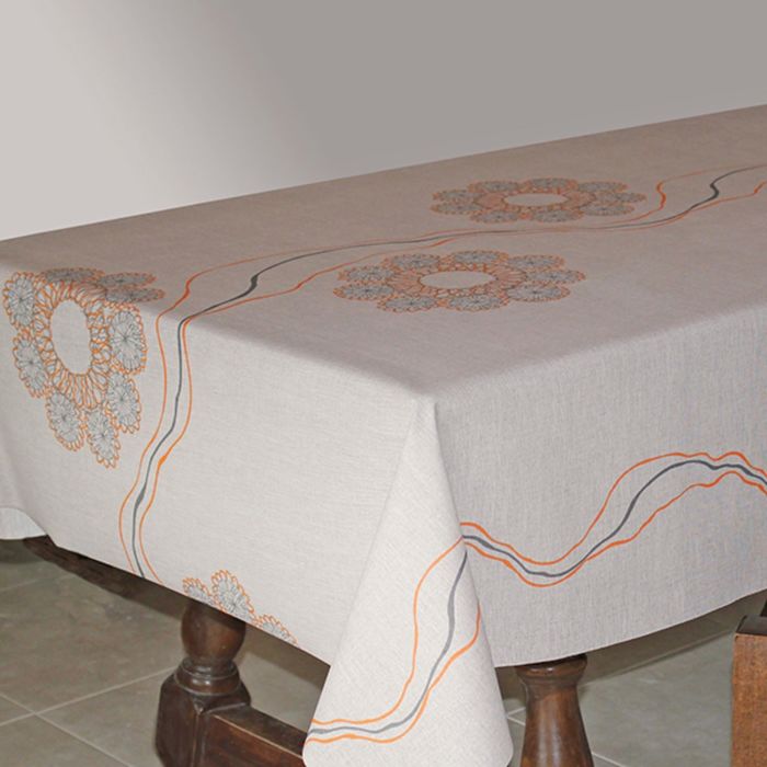 Клеенка столовая "ALBA", 140 см, рулон 20 п.м., 631204 Верди бежевый