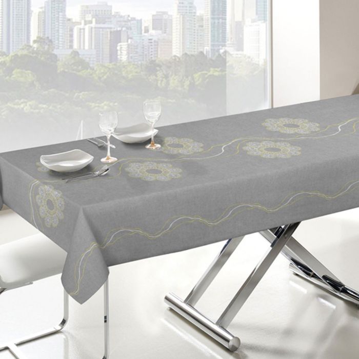 Клеенка столовая "ALBA", 140 см, рулон 20 п.м., 6312103 Верди серый