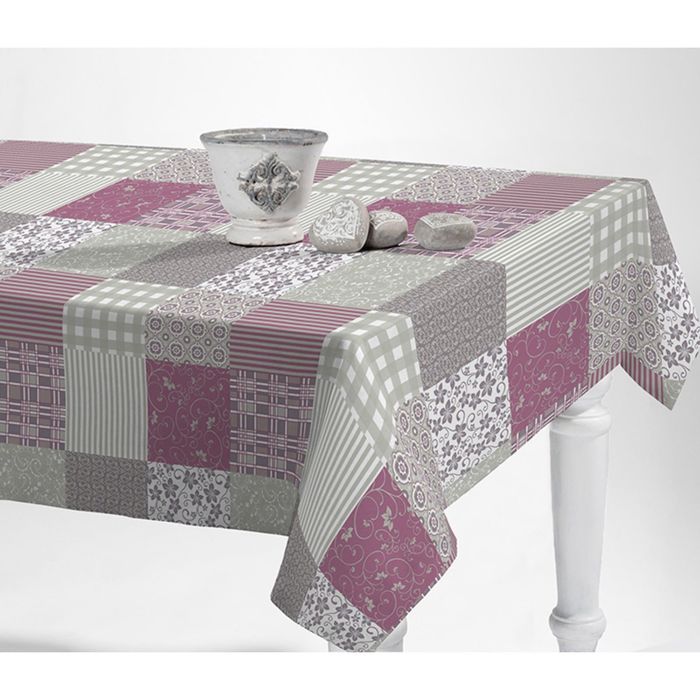 Клеенка столовая "ALBA", 140 см, рулон 20 п.м., RC5091064701 Печворк фиолетовый