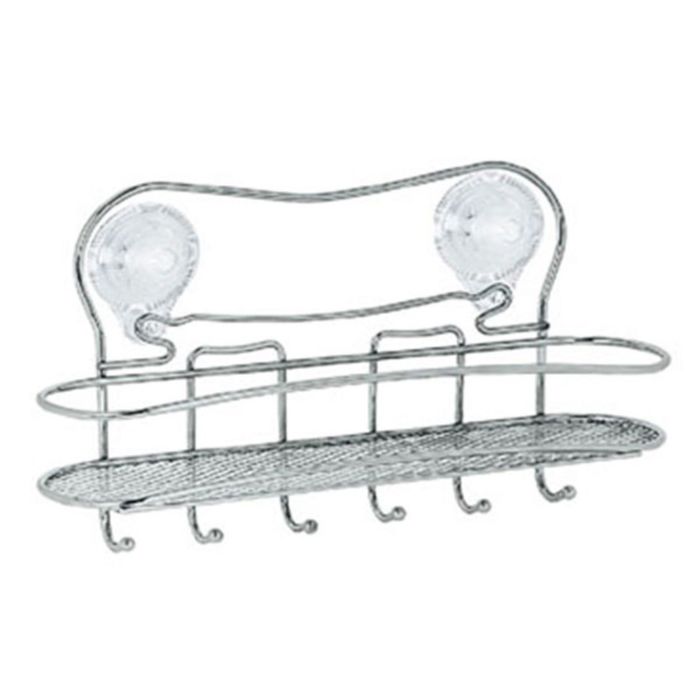 Полочка настенная "Flower", на присосках, 6 крючков