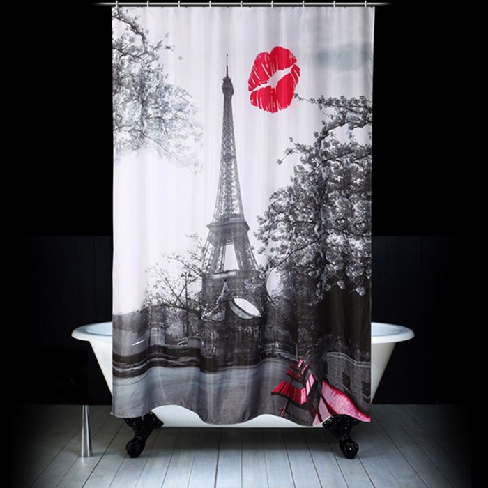 Штора для ванной 180х200 см, "Поцелуй"