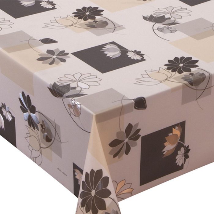 Клеенка столовая "Meiwa" LP-210 GY 140 см, рулон 20 п.м., серый