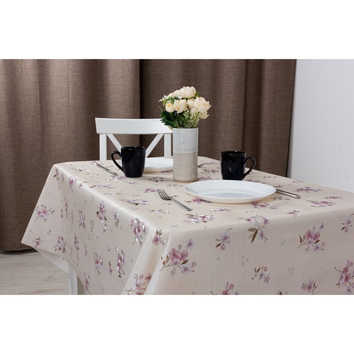 Клеенка столовая "Meiwa" LP-230 PK, 140 см, рулон 20 п.м., розовый