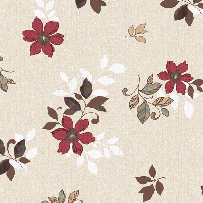 Клеенка столовая "Meiwa" LP-241 RE, 140 см, рулон 20 п.м., красный