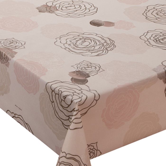 Клеенка столовая "Meiwa" SILKY-211 PK, 140 см, рулон 20 п.м., розовый