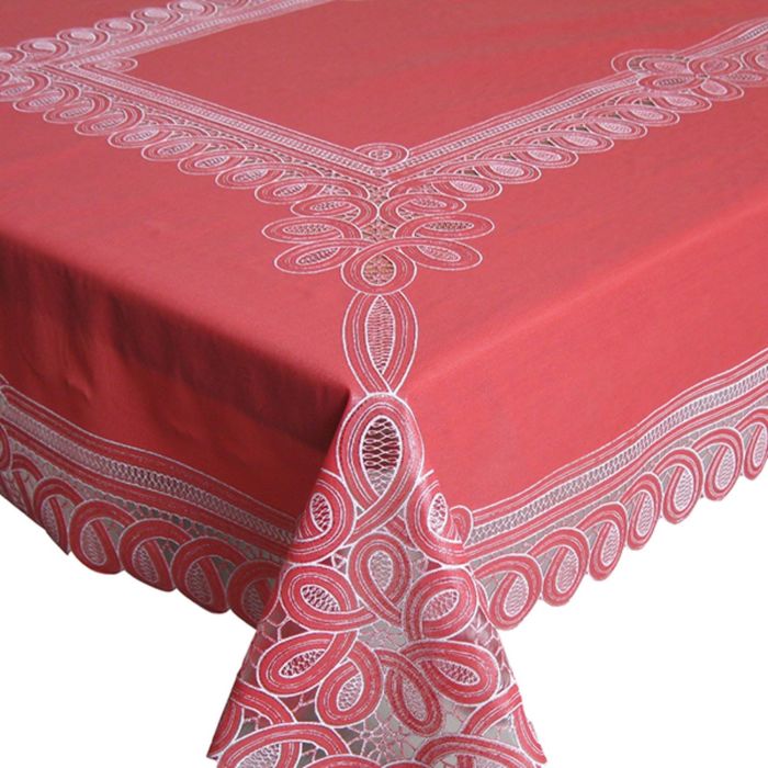 Скатерть столовая "Ажурная" Pretty, 120х150 см, рулон 10 шт, красный