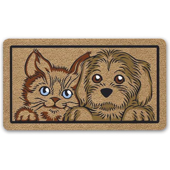 Коврик придверный, 40х70 см, Kokarda, 21417 Пес и кот