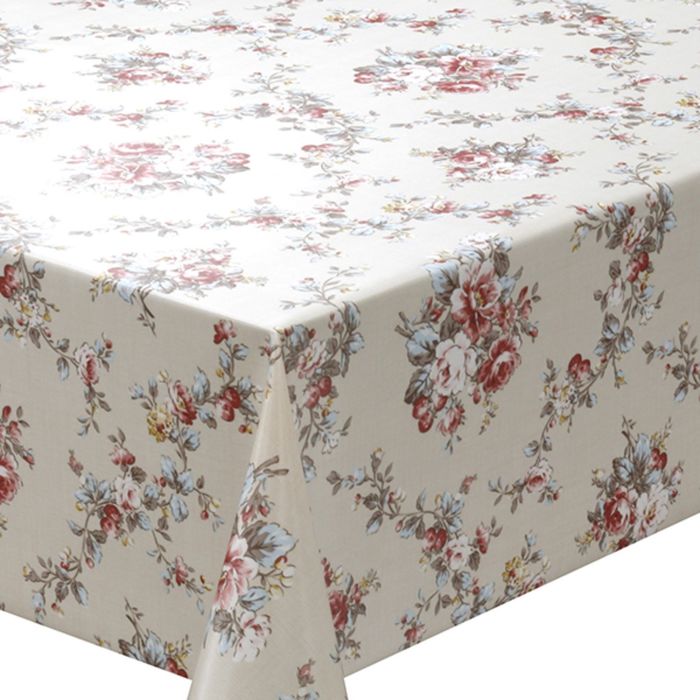 Клеенка столовая "Meiwa" FRC-107 RE, 130 см, рулон 20 п.м., красный