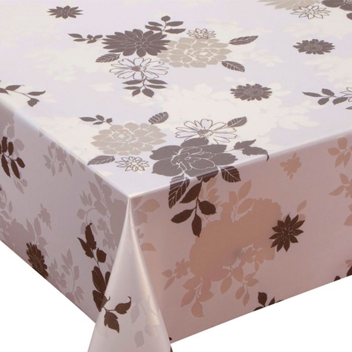 Клеенка столовая "Meiwa" OPA-212 BR, 130 см, рулон 20 п.м., коричневый