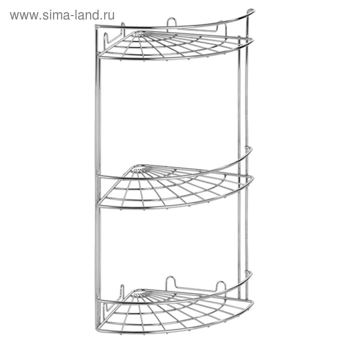 

Угловаяполочка настенная Slim, 3 яруса