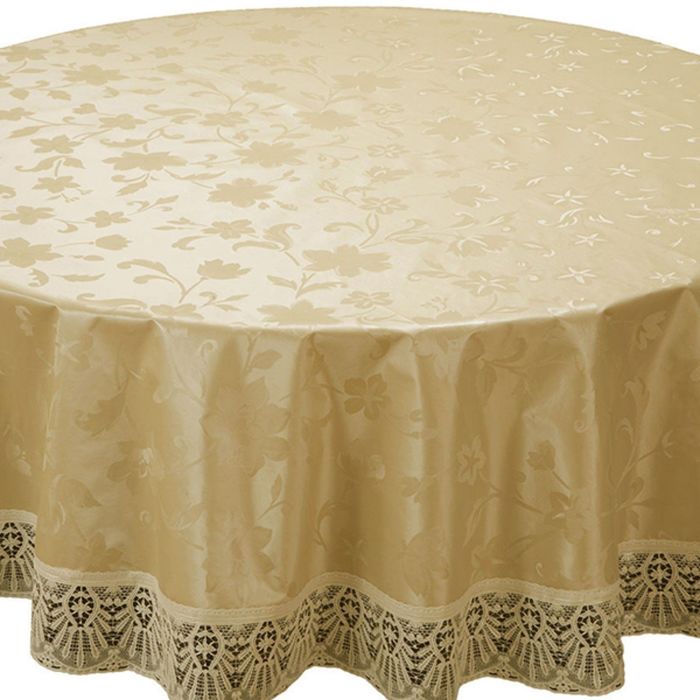 Скатерть круглая 152 см Meiwa, цвет бежевый