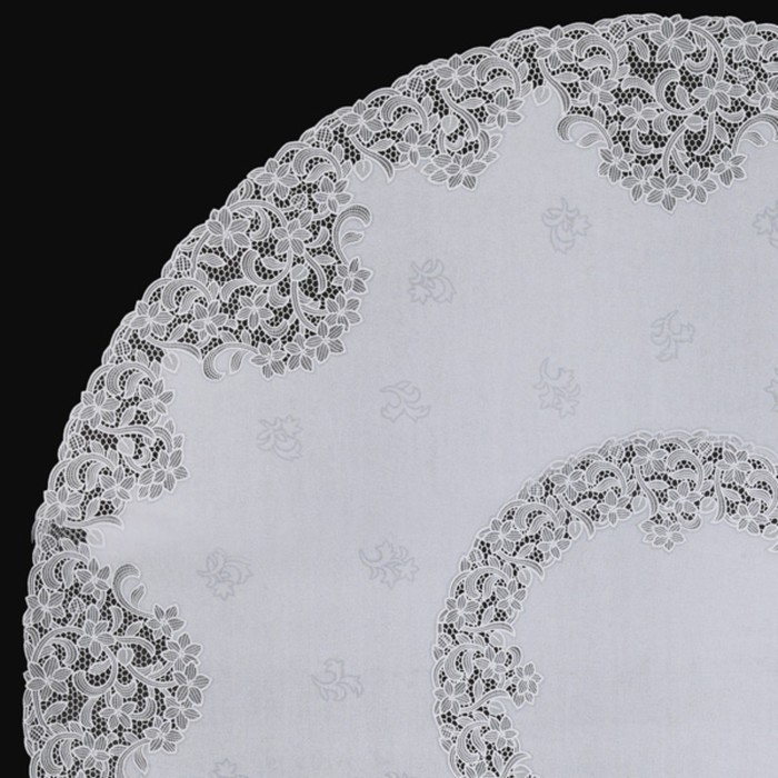 фото Скатерть столовая «ажурная» bloom, d=160 см, 10 шт в рулоне, сепия towa