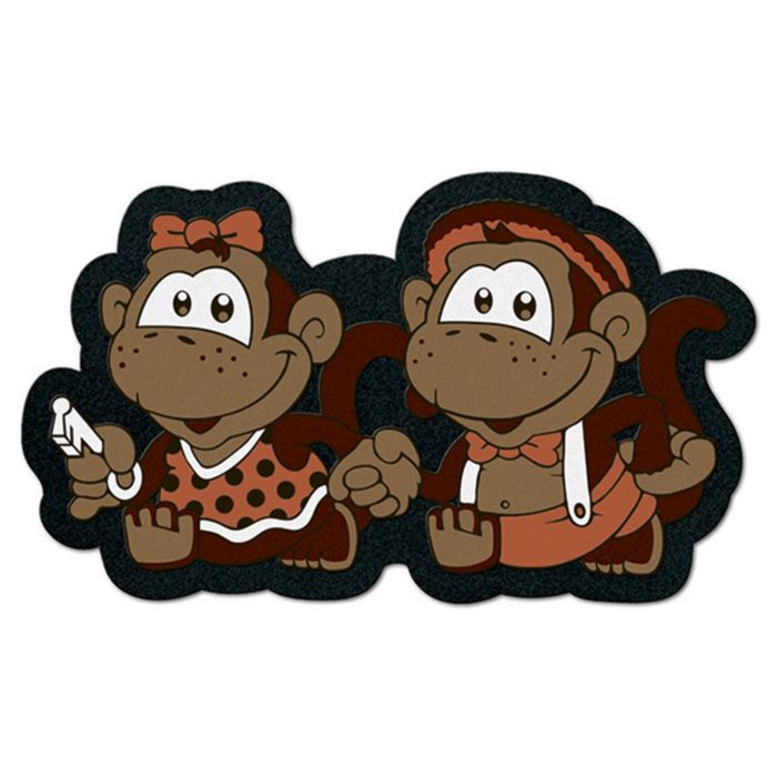 Коврик придверный, 40х68 см, Format Forme, 21212 Обезьянки