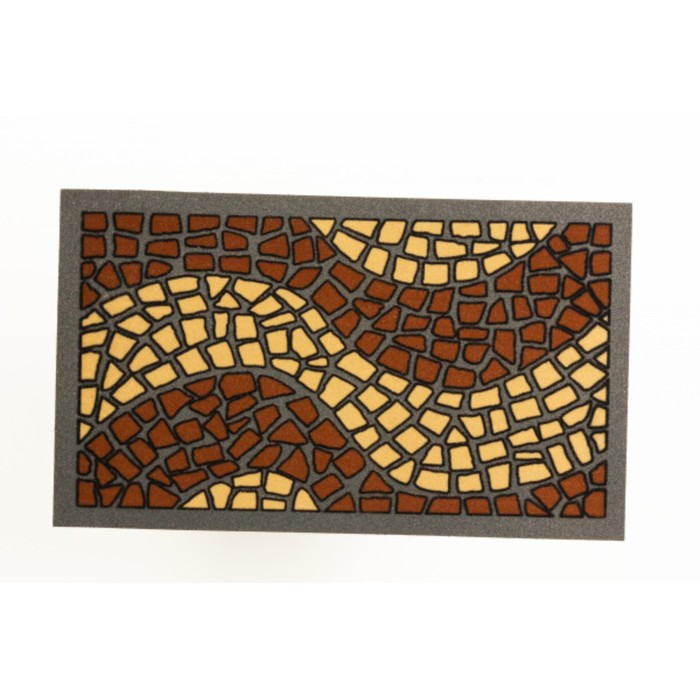 Коврик придверный, 40х68 см, Format Classic, 20711 Волна (коричн)