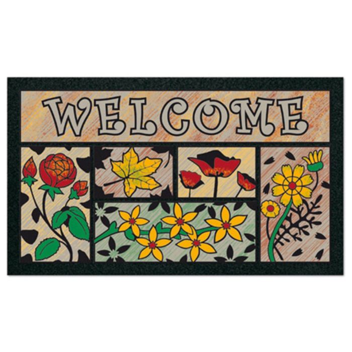 Коврик придверный, 40х68 см, Format Classic, 21704 Цветы