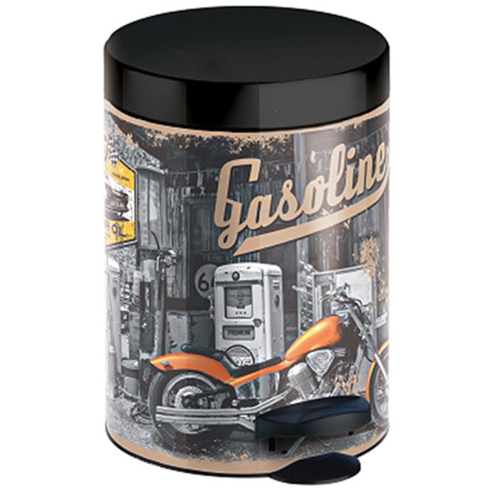 Ведро мусорное с педалью "Байк", 5 л