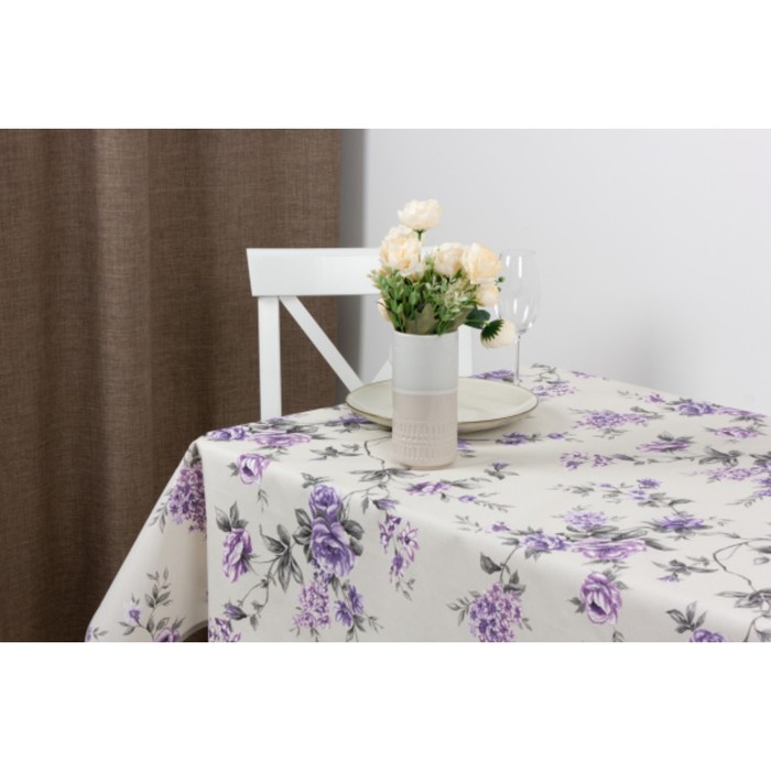 фото Скатерть "alba" вальс цветов, 120х140 см, фиолетовый protec textil