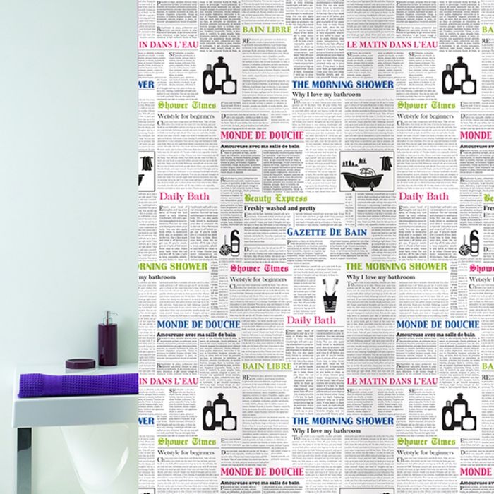 Штора для ванной Newspaper, 180х200 см