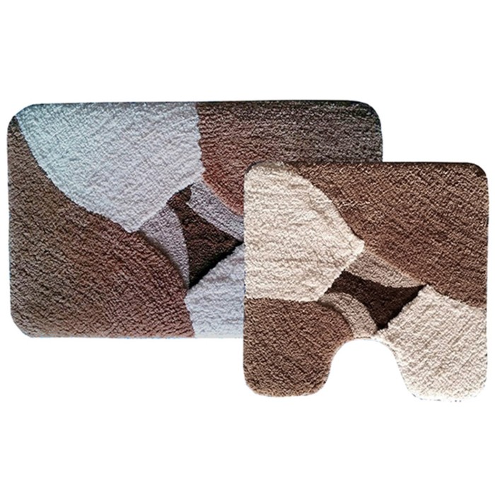 Набор ковриков для ванной "Дебора" 2 шт: 50х80 см, 55х55 см