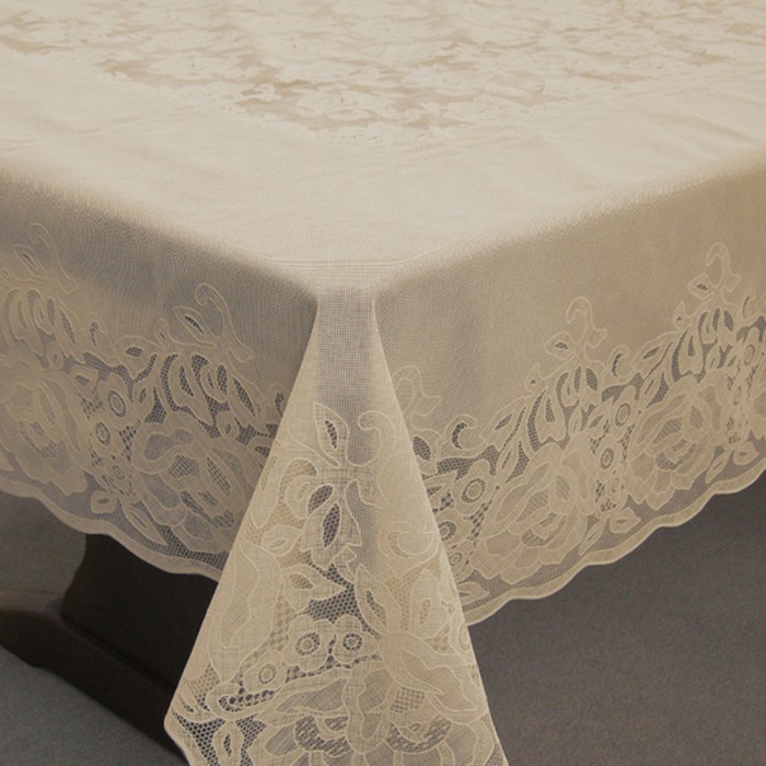 Скатерть столовая "Ажурная" Gloria, 152х264 см, рулон 10 шт, сепия