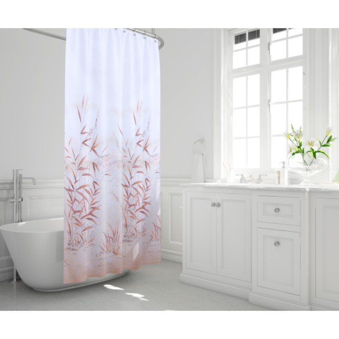 Штора для ванной 240х200 Cannetto корич.