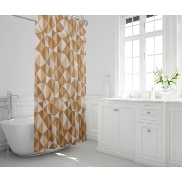 Штора для ванной Diamante беж.