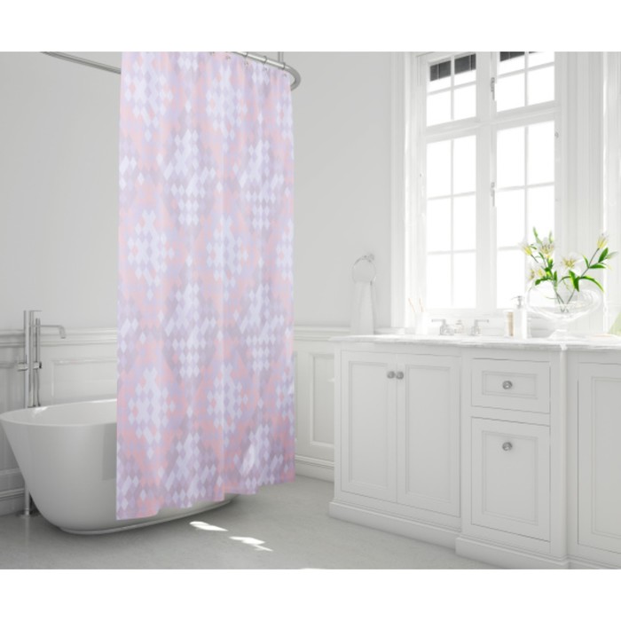 Штора для ванной Fragmmento, 240х200 см, бежевый