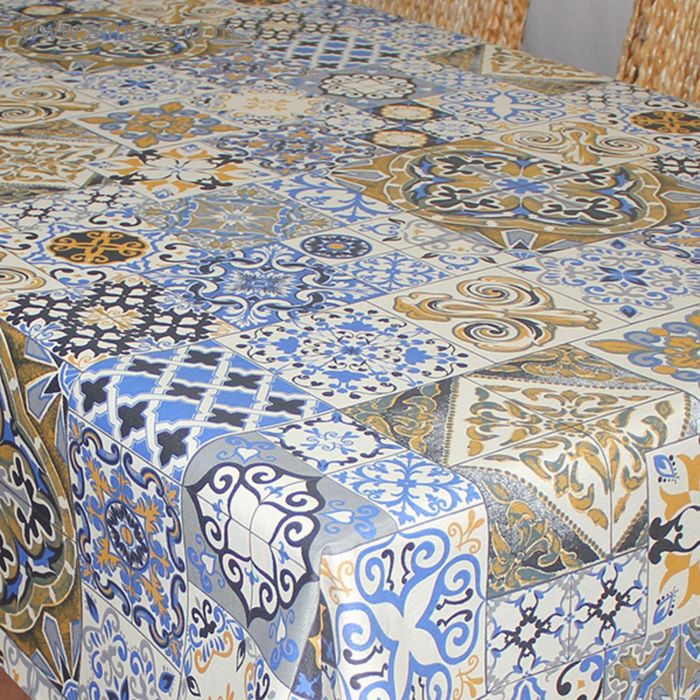 фото Скатерть "alba" мозаика, 140х180 см, синий protec textil