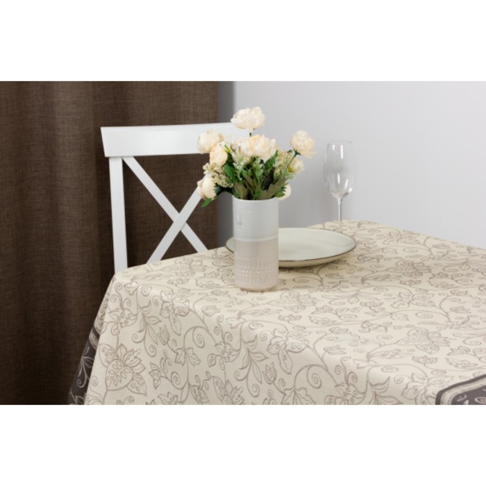 Скатерть "ALBA" Уни, 140х180 см, серо-бежевый