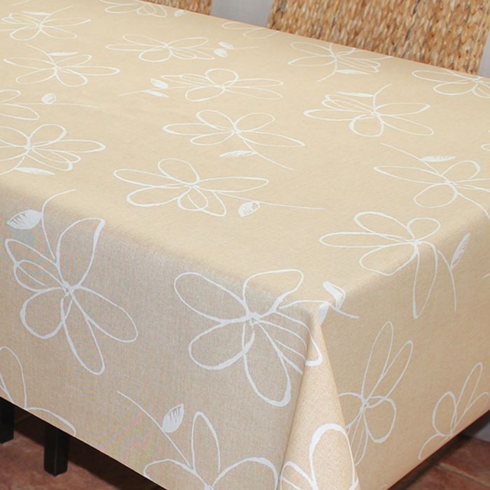Скатерть "ALBA" Анна, круглый 160 см, бежевый