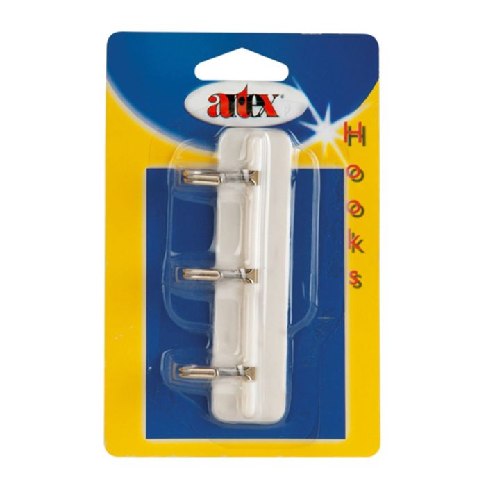 Набор крючков самоклеящихся, пластик/металл, 3 шт