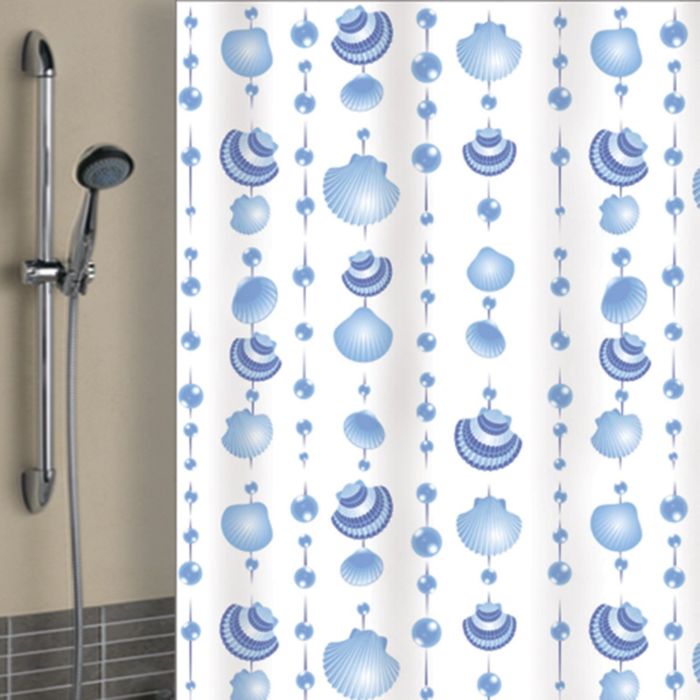 Штора для ванной 180х180 см, Жемчуг белый