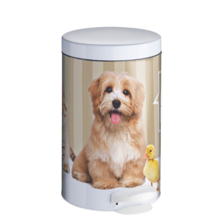 Ведро мусорное с педалью "Любимцы", 14 л