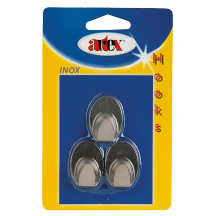 Набор крючков самоклеящихся, 3 шт, нержавеющая сталь