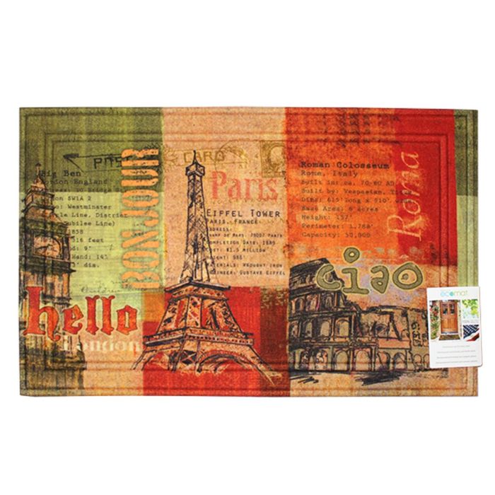 Коврик влаговпитывающий Hello, Bonjour, Ciao 60х90 см