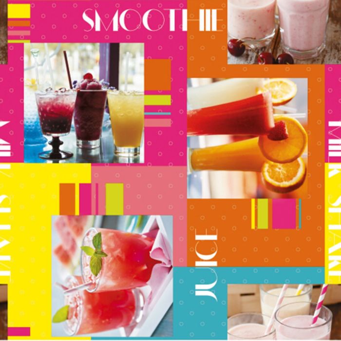 Клеенка столовая "Глянец", 140 см, рулон 20 п.м., Коктейль, 4042V1