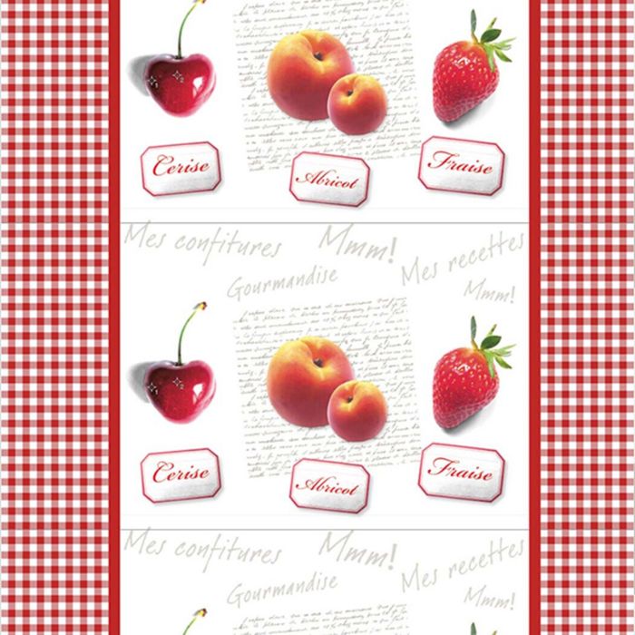 Клеенка столовая "Глянец", 140 см, рулон 20 п.м., Конфитюр, 2010V2